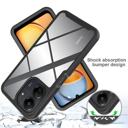 For Xiaomi Redmi 13C 4G / 13C 5G / Poco C65 4G Case PC+TPU Clear Phone Cover with PET Screen Film