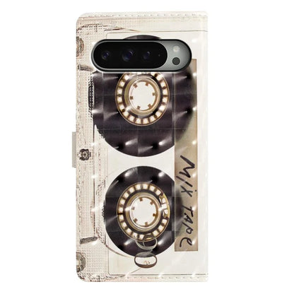 For Google Pixel 9 / 9 Pro Case PU Leather 3D Pattern Printing Wallet Phone Cover