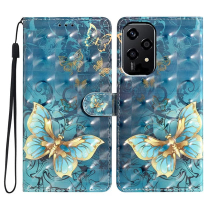 For Honor 200 Lite Case PU Leather 3D Pattern Printing Wallet Phone Cover