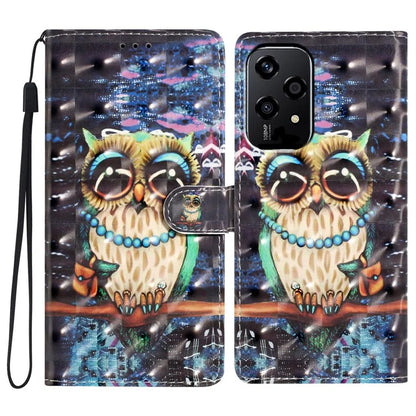 For Honor 200 Lite Case PU Leather 3D Pattern Printing Wallet Phone Cover