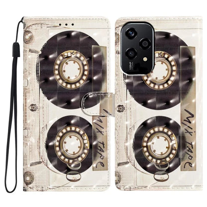For Honor 200 Lite Case PU Leather 3D Pattern Printing Wallet Phone Cover
