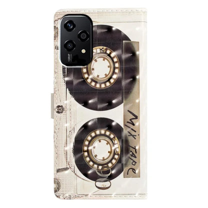 For Honor 200 Lite Case PU Leather 3D Pattern Printing Wallet Phone Cover