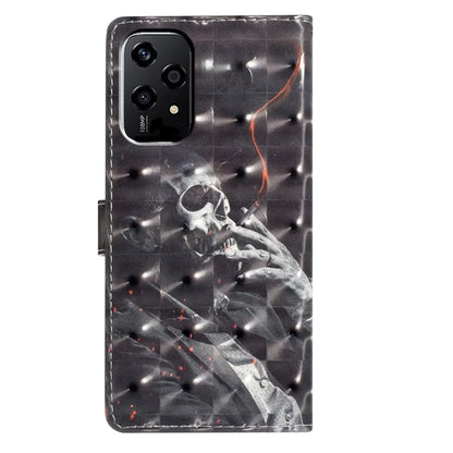 For Honor 200 Lite Case PU Leather 3D Pattern Printing Wallet Phone Cover