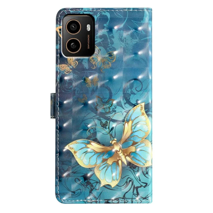 For HMD Pulse+ Case PU Leather 3D Pattern Printing Wallet Phone Cover