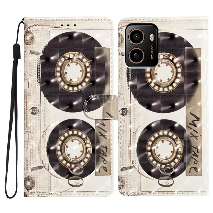 For HMD Pulse+ Case PU Leather 3D Pattern Printing Wallet Phone Cover