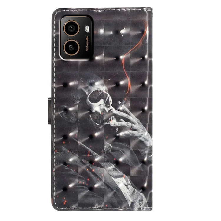 For HMD Pulse+ Case PU Leather 3D Pattern Printing Wallet Phone Cover