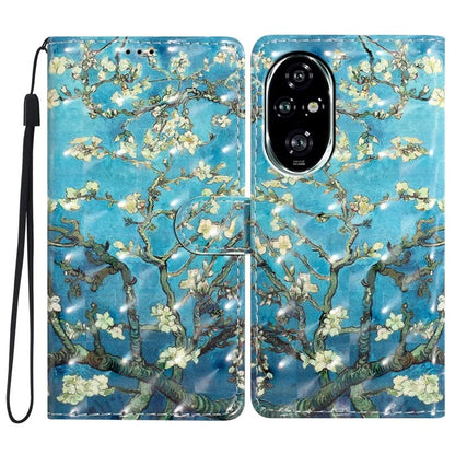 For Honor 200 Pro 5G Case PU Leather 3D Pattern Printing Wallet Phone Cover