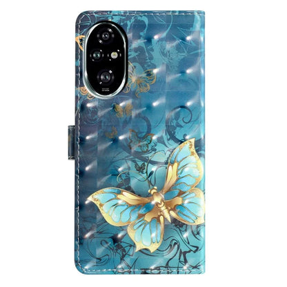 For Honor 200 Pro 5G Case PU Leather 3D Pattern Printing Wallet Phone Cover