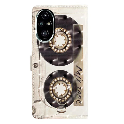 For Honor 200 Pro 5G Case PU Leather 3D Pattern Printing Wallet Phone Cover