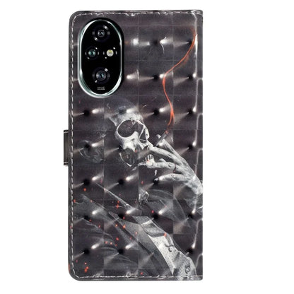 For Honor 200 Pro 5G Case PU Leather 3D Pattern Printing Wallet Phone Cover