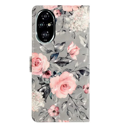 For Honor 200 Pro 5G Case PU Leather 3D Pattern Printing Wallet Phone Cover