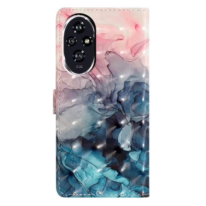 For Honor 200 5G Case PU Leather 3D Pattern Printing Wallet Phone Cover