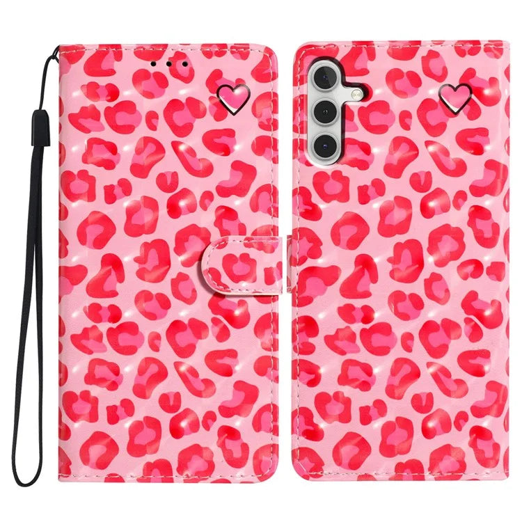 For Samsung Galaxy A16 5G Case PU Leather 3D Pattern Printing Wallet Phone Cover