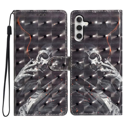 For Samsung Galaxy A16 5G Case PU Leather 3D Pattern Printing Wallet Phone Cover