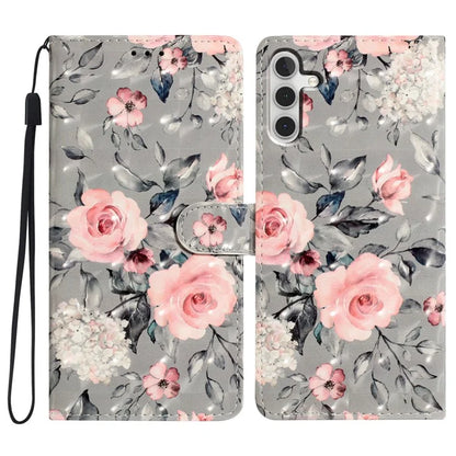 For Samsung Galaxy A16 5G Case PU Leather 3D Pattern Printing Wallet Phone Cover
