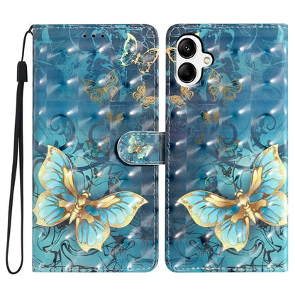 For Samsung Galaxy A06 Case PU Leather 3D Pattern Printing Wallet Phone Cover
