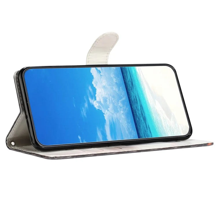 For Samsung Galaxy A06 Case PU Leather 3D Pattern Printing Wallet Phone Cover