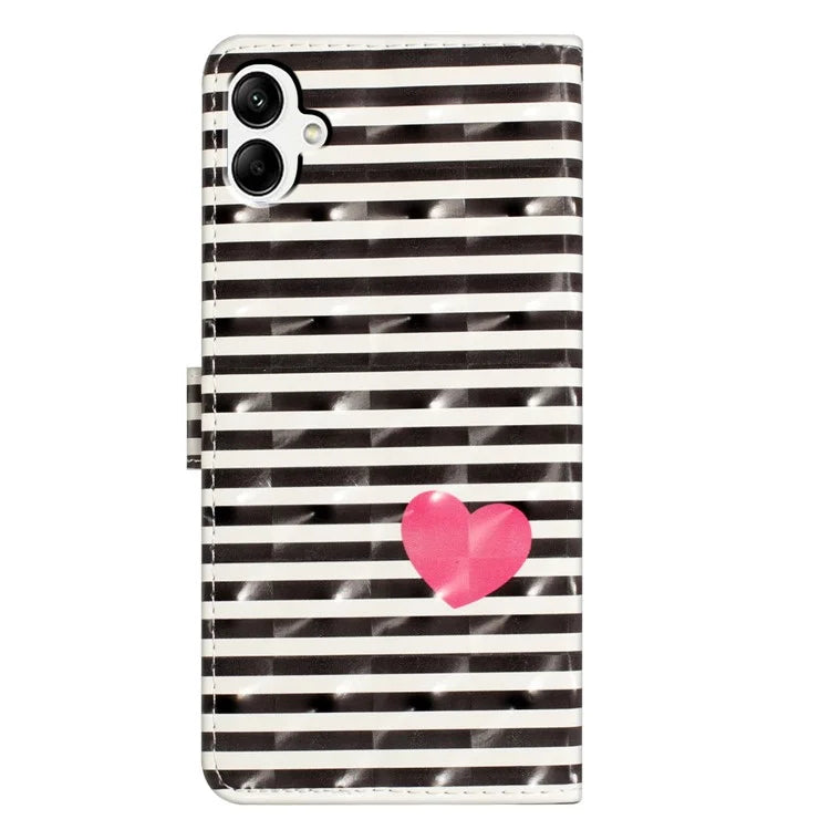 For Samsung Galaxy A06 Case PU Leather 3D Pattern Printing Wallet Phone Cover