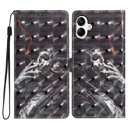 For Samsung Galaxy A06 Case PU Leather 3D Pattern Printing Wallet Phone Cover