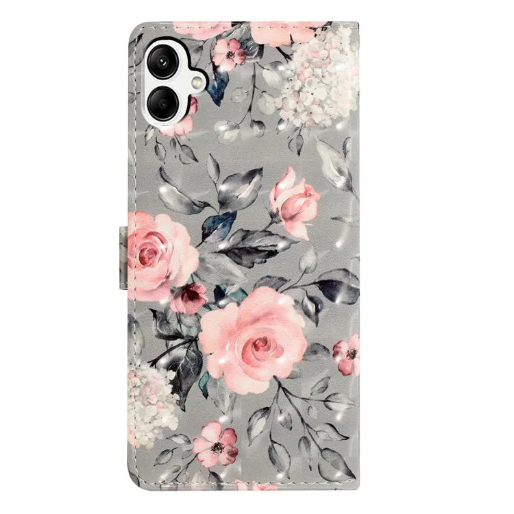 For Samsung Galaxy A06 Case PU Leather 3D Pattern Printing Wallet Phone Cover
