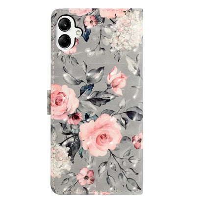 For Samsung Galaxy A06 Case PU Leather 3D Pattern Printing Wallet Phone Cover