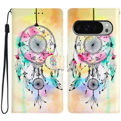 For Google Pixel 9 / 9 Pro Wallet Case PU Leather Pattern Printing Stand Phone Cover with Strap