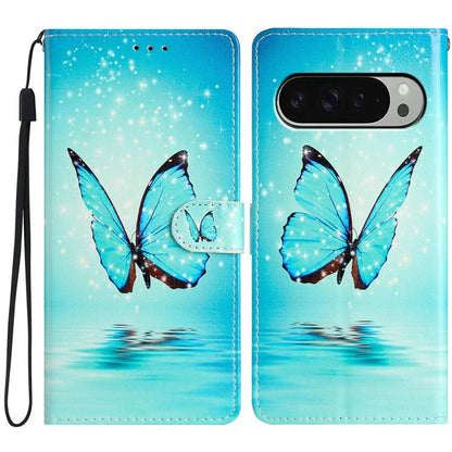 For Google Pixel 9 / 9 Pro Wallet Case PU Leather Pattern Printing Stand Phone Cover with Strap