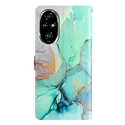 For Honor 200 Pro 5G Wallet Case PU Leather Pattern Printing Stand Phone Cover with Strap