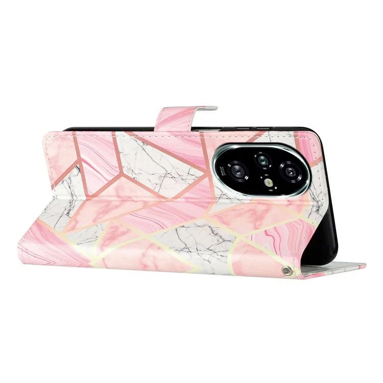 For Honor 200 Pro 5G Wallet Case PU Leather Pattern Printing Stand Phone Cover with Strap