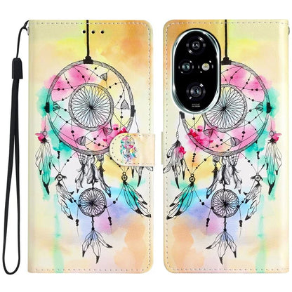 For Honor 200 Pro 5G Wallet Case PU Leather Pattern Printing Stand Phone Cover with Strap