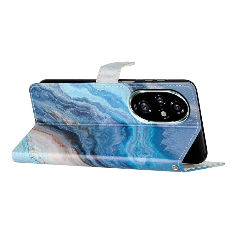 For Honor 200 Pro 5G Wallet Case PU Leather Pattern Printing Stand Phone Cover with Strap
