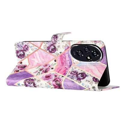 For Honor 200 5G Wallet Case PU Leather Pattern Printing Stand Phone Cover with Strap