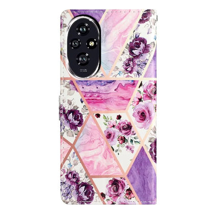 For Honor 200 5G Wallet Case PU Leather Pattern Printing Stand Phone Cover with Strap