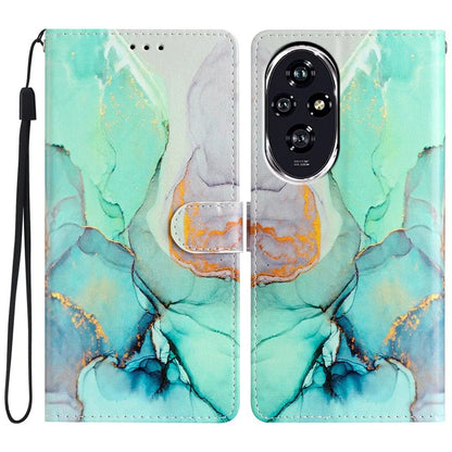 For Honor 200 5G Wallet Case PU Leather Pattern Printing Stand Phone Cover with Strap