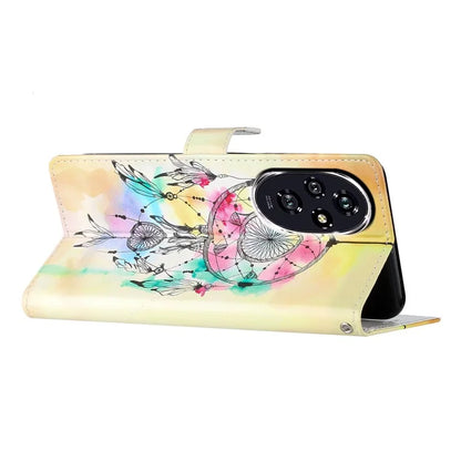 For Honor 200 5G Wallet Case PU Leather Pattern Printing Stand Phone Cover with Strap