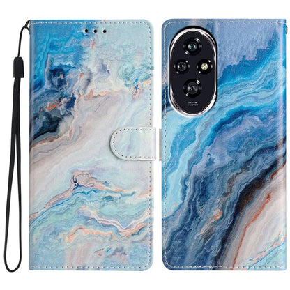 For Honor 200 5G Wallet Case PU Leather Pattern Printing Stand Phone Cover with Strap