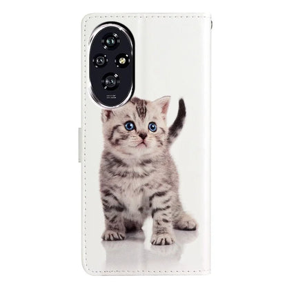 For Honor 200 5G Wallet Case PU Leather Pattern Printing Stand Phone Cover with Strap