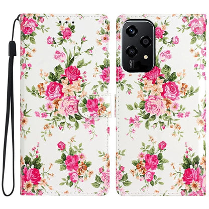 For Honor 200 Lite Wallet Case PU Leather Pattern Printing Stand Phone Cover with Strap