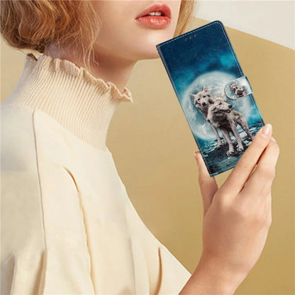 For Samsung Galaxy A06 Wallet Case PU Leather Pattern Printing Stand Phone Cover with Strap