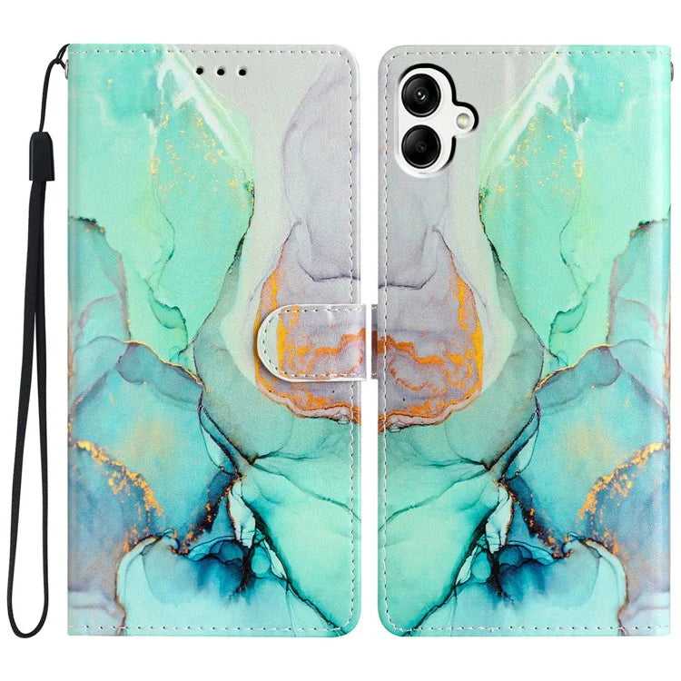 For Samsung Galaxy A06 Wallet Case PU Leather Pattern Printing Stand Phone Cover with Strap
