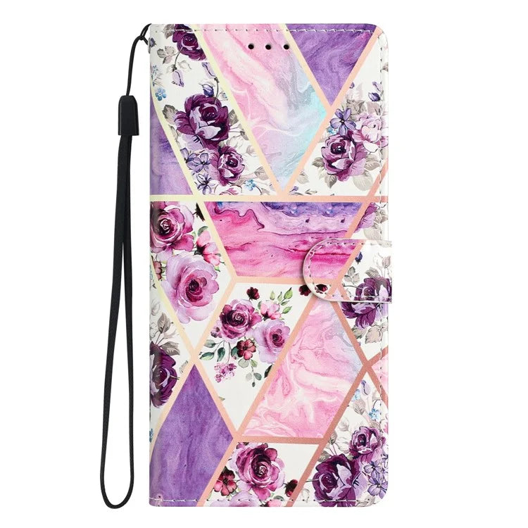 For Samsung Galaxy A06 Wallet Case PU Leather Pattern Printing Stand Phone Cover with Strap
