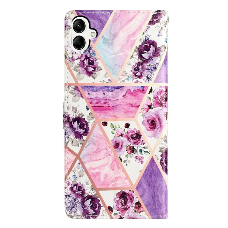For Samsung Galaxy A06 Wallet Case PU Leather Pattern Printing Stand Phone Cover with Strap