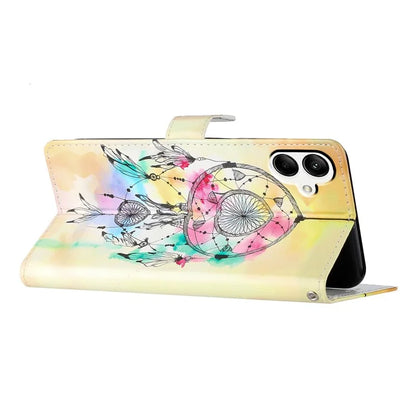 For Samsung Galaxy A06 Wallet Case PU Leather Pattern Printing Stand Phone Cover with Strap
