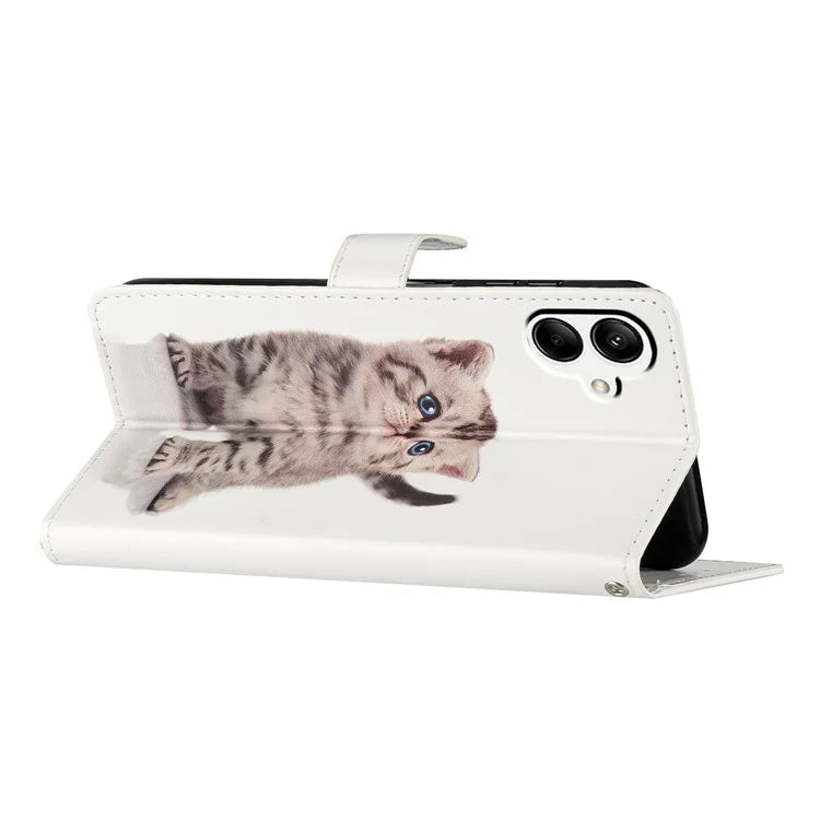 For Samsung Galaxy A06 Wallet Case PU Leather Pattern Printing Stand Phone Cover with Strap