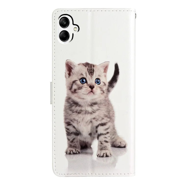 For Samsung Galaxy A06 Wallet Case PU Leather Pattern Printing Stand Phone Cover with Strap