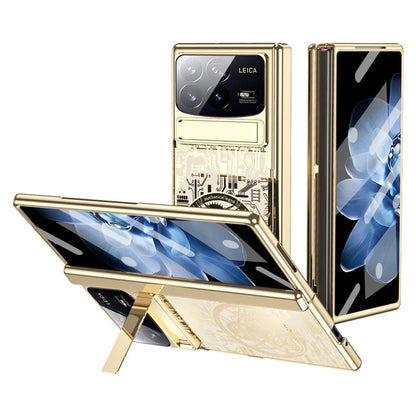 For Xiaomi Mix Fold 4 5G Case Mechanical Legend Hard PC Kickstand Phone Cover with Screen Film