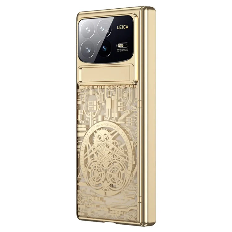For Xiaomi Mix Fold 4 5G Case Mechanical Legend Hard PC Kickstand Phone Cover with Screen Film