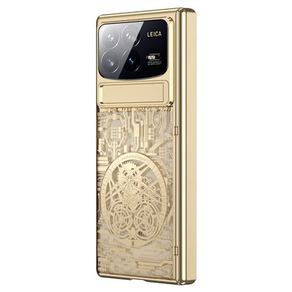 For Xiaomi Mix Fold 4 5G Case Mechanical Legend Hard PC Kickstand Phone Cover with Screen Film