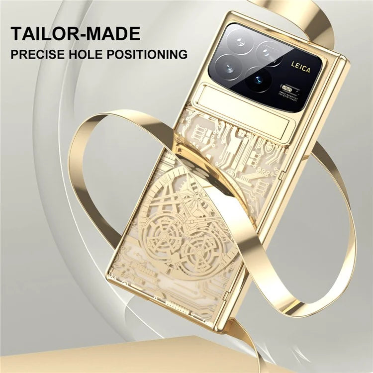 For Xiaomi Mix Fold 4 5G Case Mechanical Legend Hard PC Kickstand Phone Cover with Screen Film