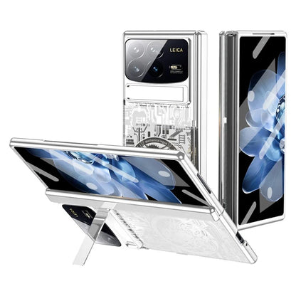 For Xiaomi Mix Fold 4 5G Case Mechanical Legend Hard PC Kickstand Phone Cover with Screen Film